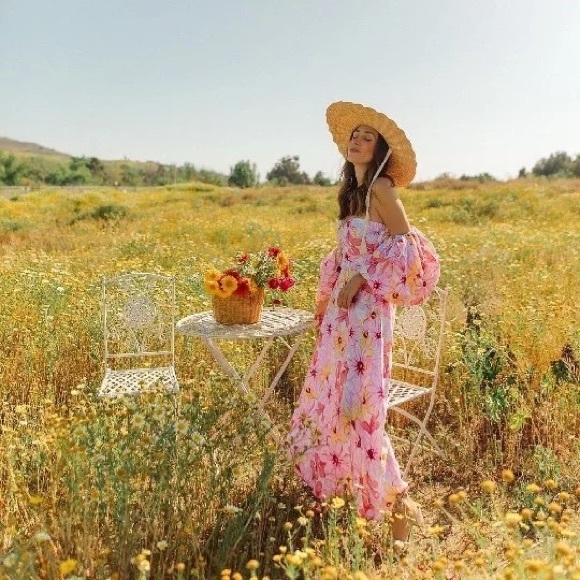 Riviera Summer Floral Dress In Pastel Blooms, Small to Plus Sizing Available - Picture 7 of 10